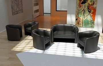 Офисный диван двухместный Крон, экокожа в Смоленске - предосмотр 1